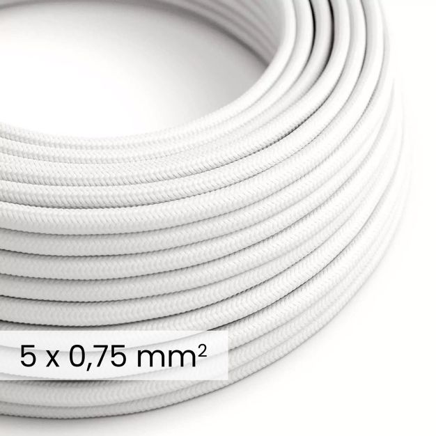 Creative Cables - DALI-Textilkabel 5x0,75mm² - pro 100 cm - weiß