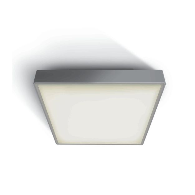 ONE Light LED Plafo Outdoor Square - Außen-Deckenleuchte - 22,1 x 22,1 x 5,7 cm - 16W LED inkl. - IP65 - grau