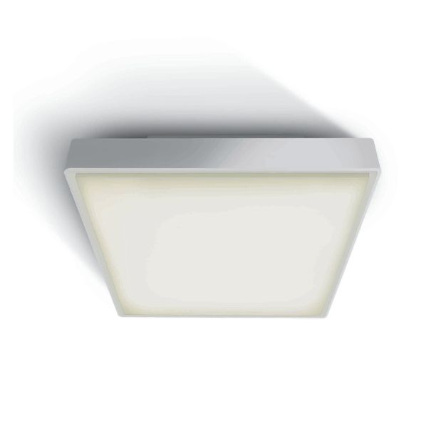 ONE Light E27 Plafo Outdoor Square - Deckenleuchte für den Außenbereich - 29,5 x 29,5 x 10,5 cm - IP65 - weiß