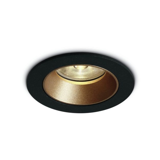 ONE Light COB Dark Light Range - Einbaustrahler - Ø 85 mm, Ø 76 mm Einbaumaß - inkl. 7W LED - schwarz
