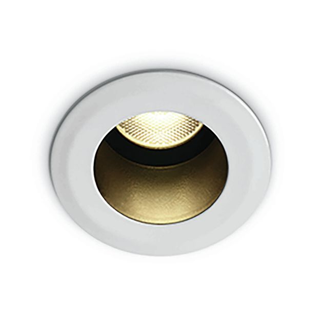 ONE Light COB Dark Light Range - Einbaustrahler - Ø 53 mm, Ø 42 mm Einbaumaß - 7W LED inkl. - IP44 - weiß