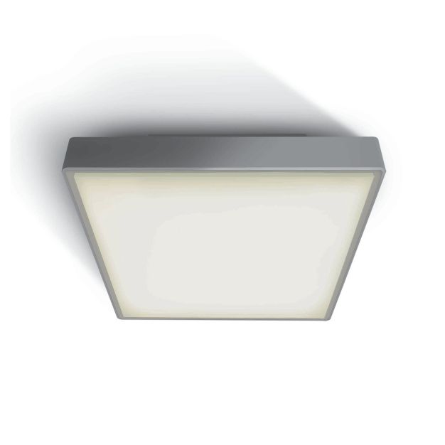 ONE Light LED Plafo Outdoor Square - Außen-Deckenleuchte - 29,5 x 29,5 x 8 cm - 24W LED inkl. - IP65 - grau