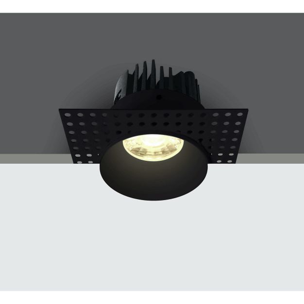 ONE Light Trimless Range - Einbaustrahler - Ø 66 mm, Ø 83 mm Einbaumaß - 7W LED inkl. - IP54 - schwarz