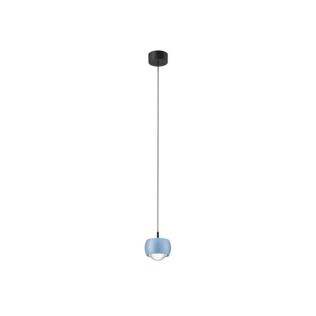 Nova Luce Conga - Hängelampe - Ø 9,6 x 140 cm - 13W LED inkl. - hellblau