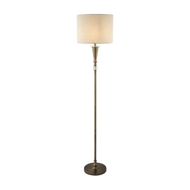 Searchlight Oscar - Stehleuchte - 165 cm - Messing antik