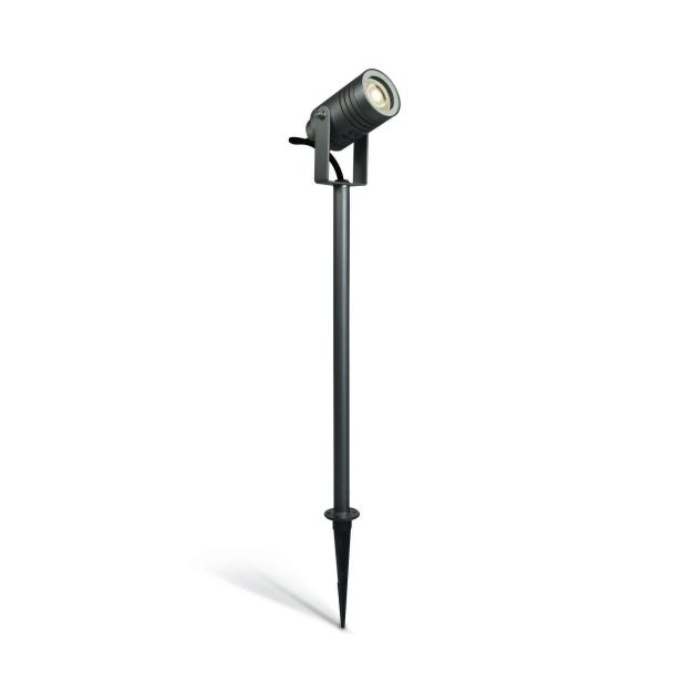 ONE Light GU10 Garden - Bodenstrahler auf Erdspieß - Ø 13,2 x 70 cm - IP65 - anthrazit