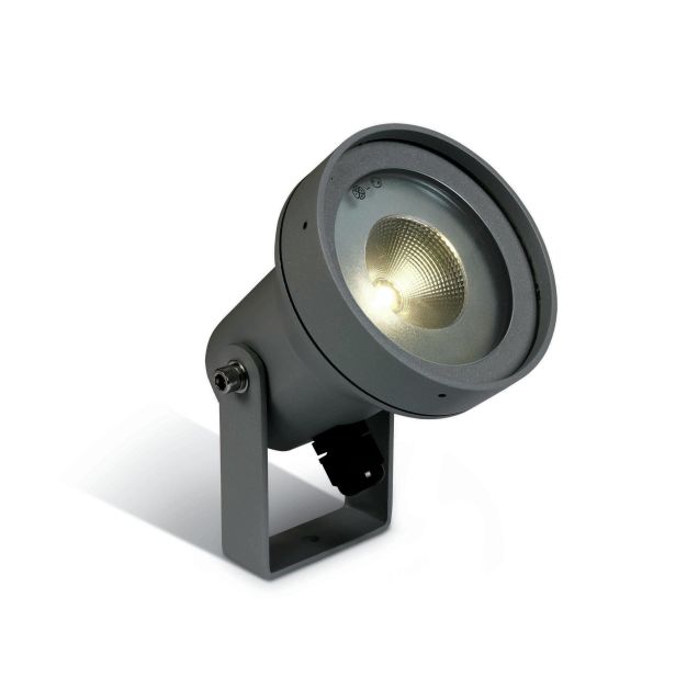 ONE Light Garden Round - Bodenstrahler auf Erdspieß - Ø 9,4 x 16 cm - 6W LED inkl. - IP65 - anthrazit