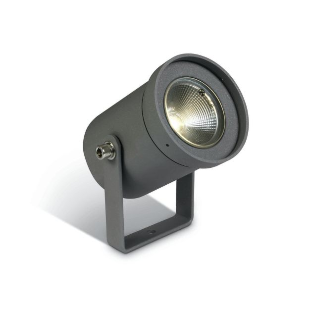 ONE Light Garden Round - Bodenstrahler auf Erdspieß - Ø 6,9 x 12 cm - 3W LED inkl. - IP65 - anthrazit