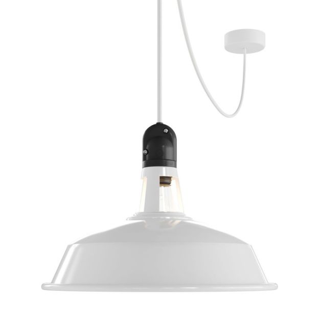 Creative Cables Eiva - Pendelleuchte - Ø 37 x 525,6 cm - IP65 - weiß