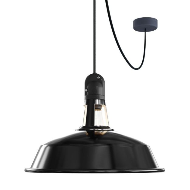 Creative Cables Eiva - Pendelleuchte - Ø 37 x 525,6 cm - IP65 - schwarz