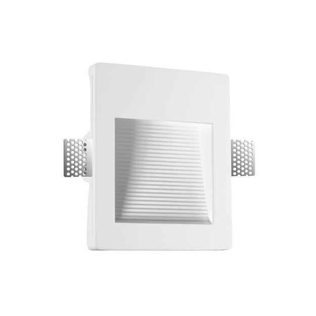 Nova Luce Cirocco - Wandeinbauleuchte - 17 x 14,2 cm - 1W LED inkl. - weißer Putz