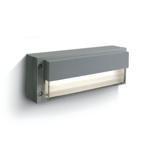 ONE Light Außenwandleuchten - Außenwandleuchte - 22 x 9 x 5 cm - 3W LED inkl. - IP54 - grau