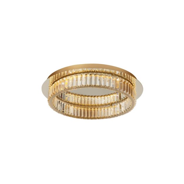 Nova Luce Aurelia - deckenleuchte - Ø 60 x 12 cm - 41W dimmbare LED inkl. - gold