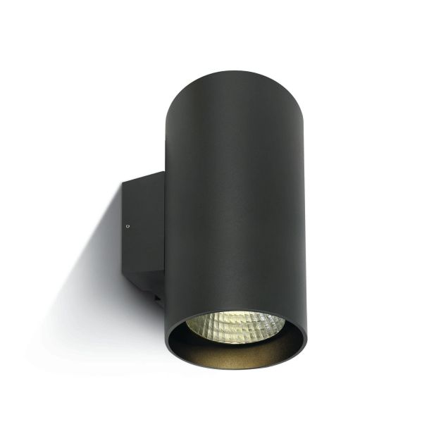 ONE Light Outdoor Wall Cylinders High Power - Außenwandleuchte - 14 x 18 x 30 cm - 2 x 20W dimmbare LED inkl. - IP65 - anthrazit - warmweiße Lichtfarbe