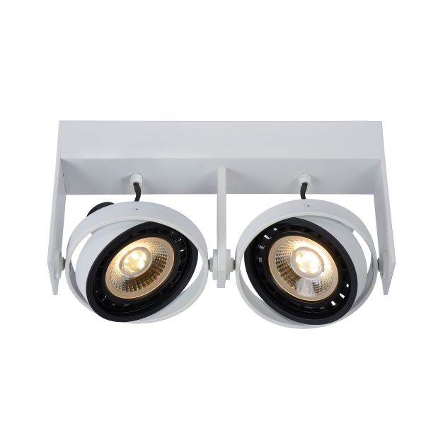 Lucide Griffon - Deckenspot - 32 x 6 x 16 cm - 2 x 12W dimmbare LED inkl. - weiß
