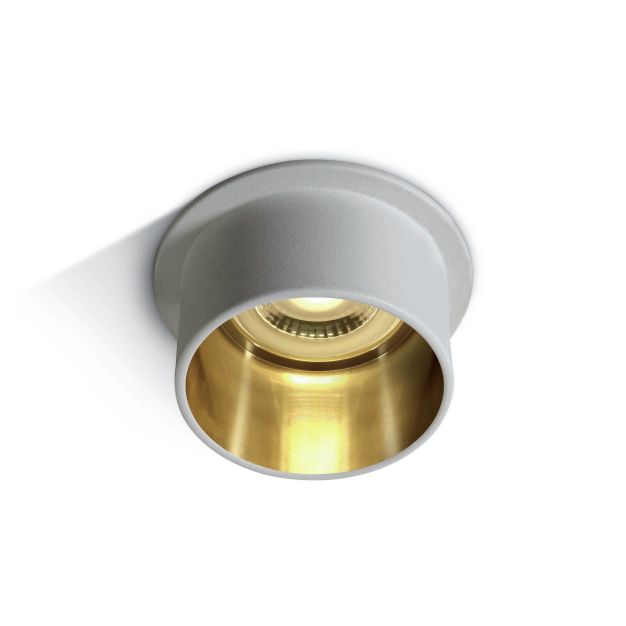 ONE Light Recessed Cylinders - Einbaustrahler - Ø 68 mm, Ø 62 mm Einbaugröße - weiß und gold