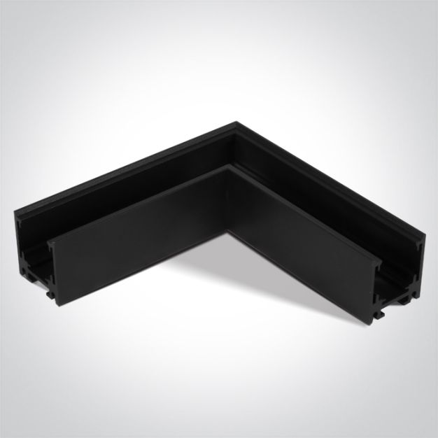 ONE Light Magnetschienensystem MINI - horizontales Aufputz-Winkelprofil - 11 x 2,7 x 3 cm - schwarz