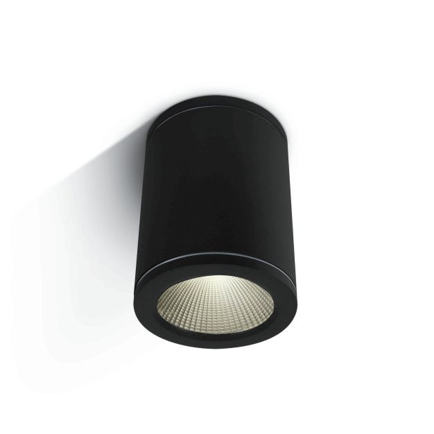 ONE Light Outdoor Ceiling Cylinders - Außen-Deckenleuchte - Ø 8 x 10,5 cm - 6W LED inkl. - IP54 - schwarz