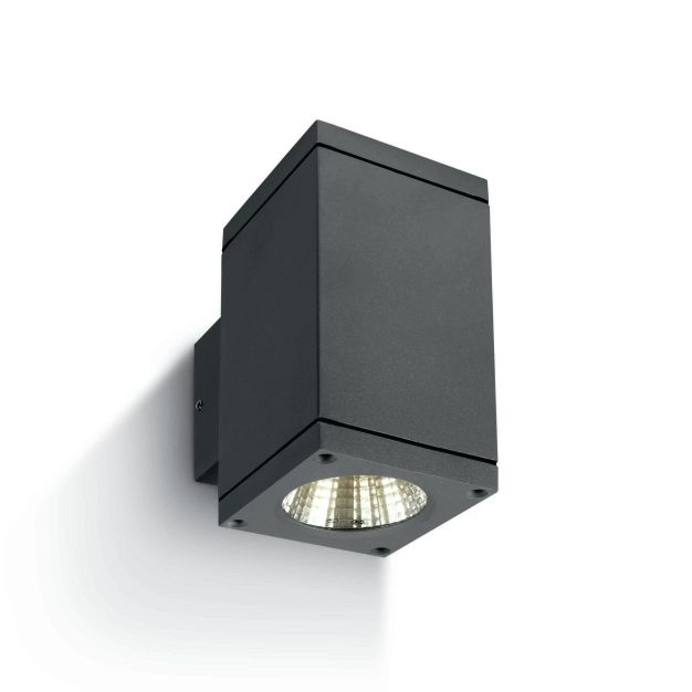 ONE Light Outdoor Wall Cylinders Up & Down Beam - Außenwandleuchte - 8 x 11,4 x 14,4 cm - 2 x 6W LED inkl. - IP54 - anthrazit