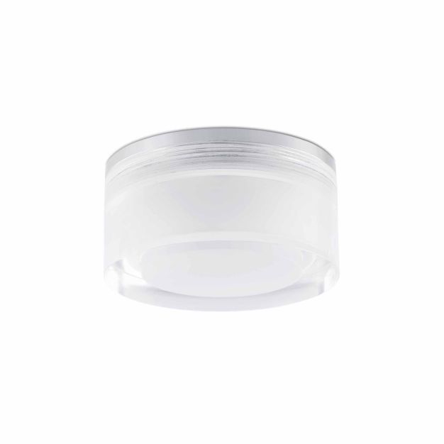 Faro Ebba - Decken-/Wandleuchte - Ø 7 x 6,5 cm - 4W LED inkl. - IP44 - silber