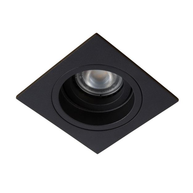 Lucide Embed - Einbaustrahler - 91 x 91 mm, Ø 83 mm Einbaumaß - schwarz