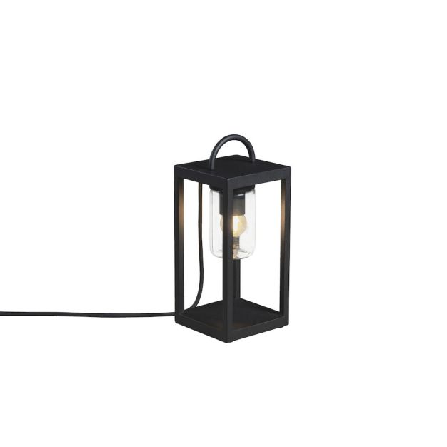 Konstsmide Bologna - Tischleuchte mit Stecker - 14 x 33 x 14 cm - IP44 - schwarz