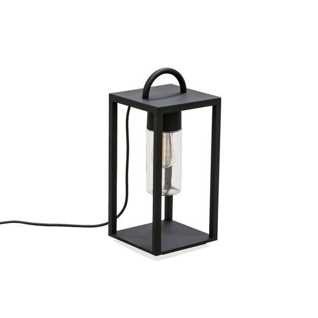 Konstsmide Bologna - Tischleuchte mit Stecker - 20 x 45,5 x 20 cm - IP44 - schwarz