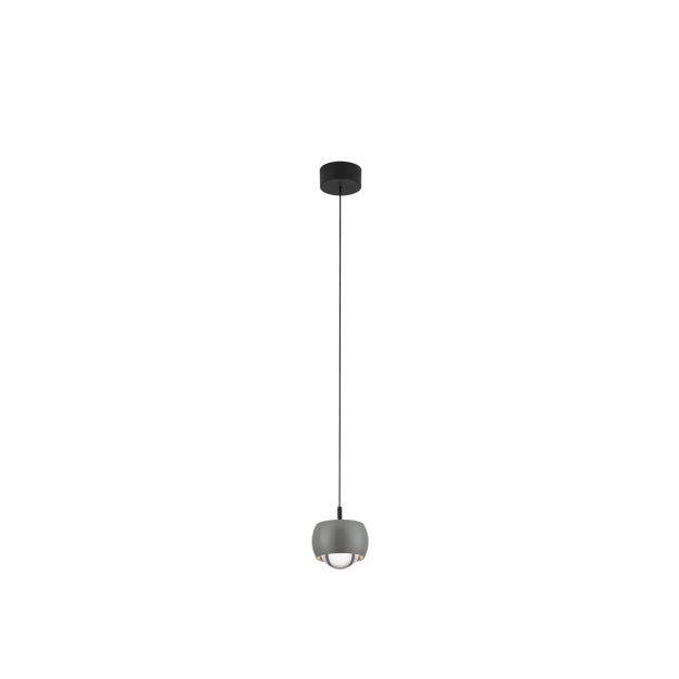 Nova Luce Conga - Hängelampe - Ø 9,6 x 140 cm - 13W LED inkl. - grau