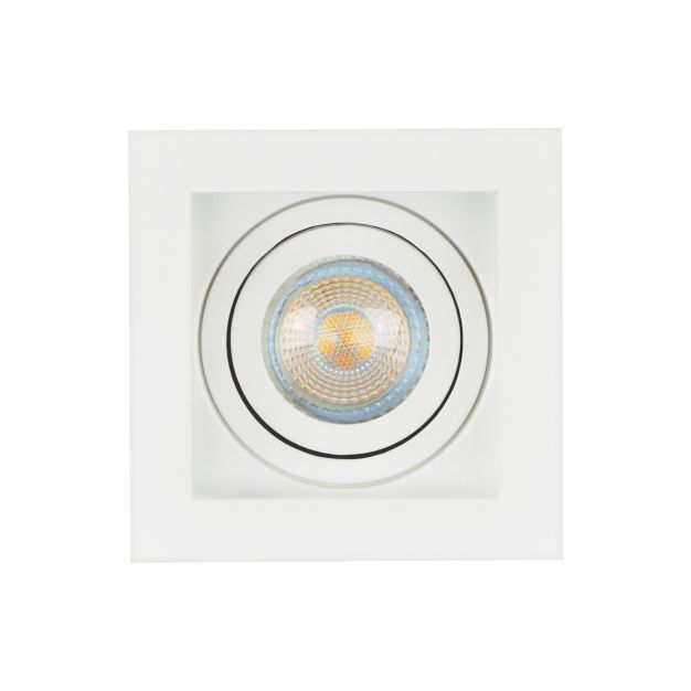 Projectlight Bloq - Einbaustrahler - 100 x 100 mm, 92 x 92 mm Einbaumaß - weiß