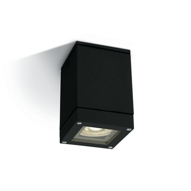 ONE Light GU10 Outdoor Cubes - Deckenleuchte für den Außenbereich - 6,3 x 6,3 x 9,8 cm - IP54 - schwarz
