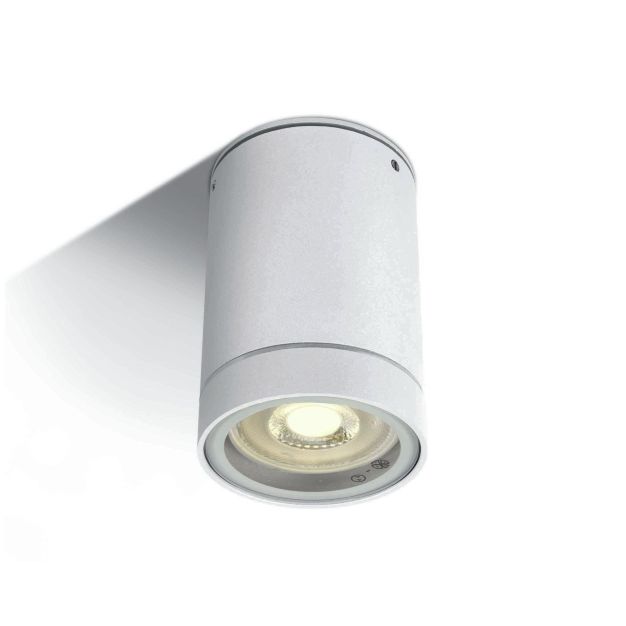 ONE Light GU10 Outdoor Cylinders - Deckenleuchte für den Außenbereich - Ø 6,5 x 9,5 cm - IP54 - weiß