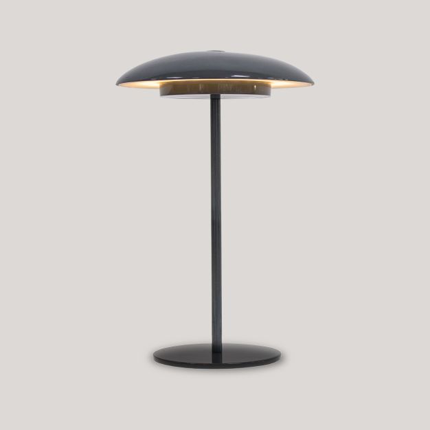 New Garden Sardinia 30 - wiederaufladbare Tischleuchte - Ø 15 x 16 cm / Ø 15 x 28 cm - 3.5W dimmbare LED inkl. - IP44 - anthrazit