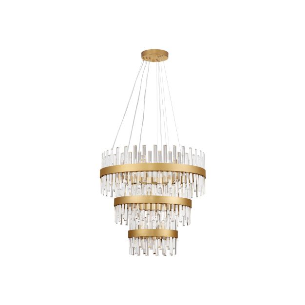 Nova Luce Crown - Hängelampe - Ø 75 x 200 cm - Gold satiniert
