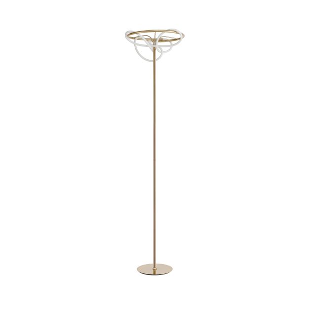 Nova Luce Tiriac - Stehleuchte - Ø 40 x 160 cm - 28W LED inkl. - gold und weiß