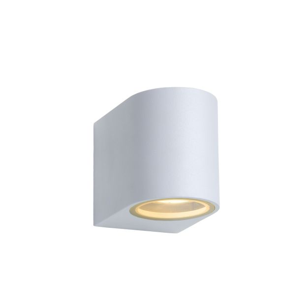 Lucide Zora Round 1 - Außenwandleuchte - 6,5 x 9 x 8 cm - 5W dimmbare LED inkl - weiß