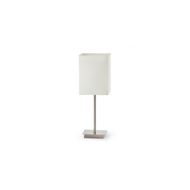 Faro Thana - Tischleuchte - 15 x 43 cm - Nickel und Weiß
