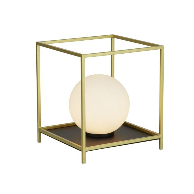 Searchlight Block - Tischleuchte - 18 x 18 x 20,5 cm - Gold und Opal