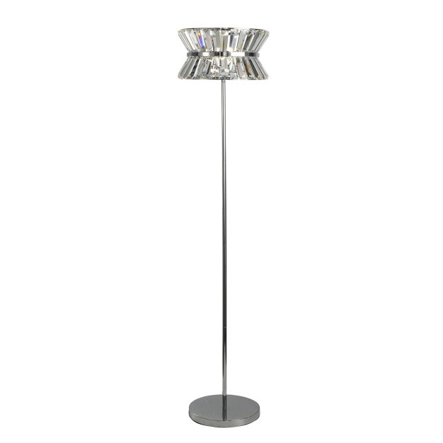 Searchlight Uptown - Stehleuchte - Ø 34 x 150 cm - Chrom und transparent