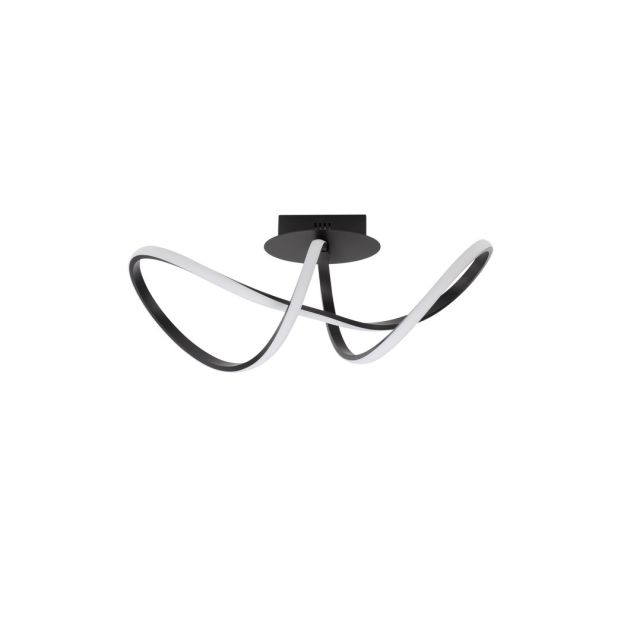 Nova Luce Amara - deckenleuchte - 61 x 24,5 x 27 cm - 23W LED inkl. - sand schwarz