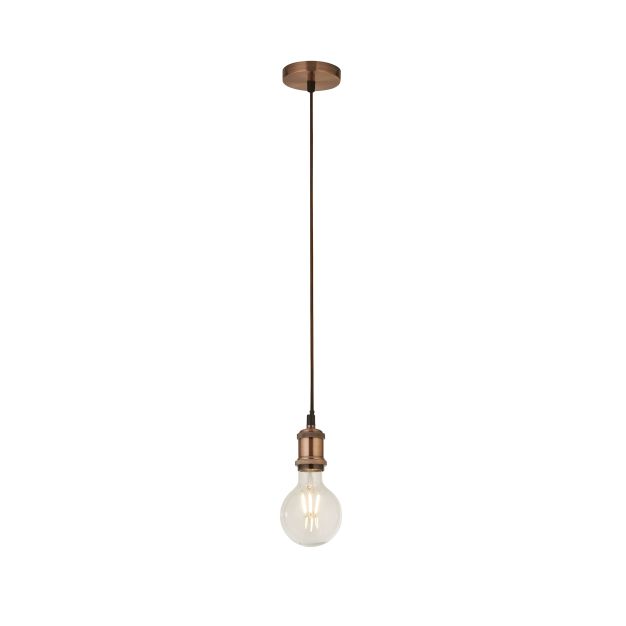 Searchlight Suspension - Hängelampe - Ø 9,8 x 150 cm - antikes Kupfer