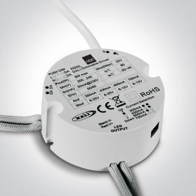 ONE Light - DALI & push to DIM LED-Treiber - Ø 5,7 x 2,4 cm - 230V