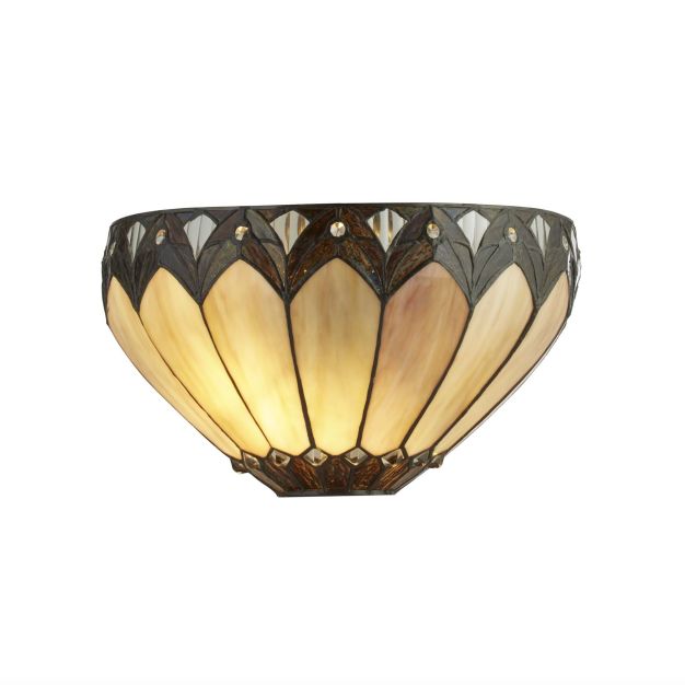 Searchlight Pearl - Wandleuchte - 30 x 16,5 cm - braun