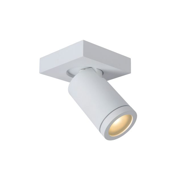 Lucide Taylor - Aufbaustrahler 1L - 10 x 10 x 12,5 cm - 5W dimmbare LED inkl - dimmbar bis warm - IP44 - weiß