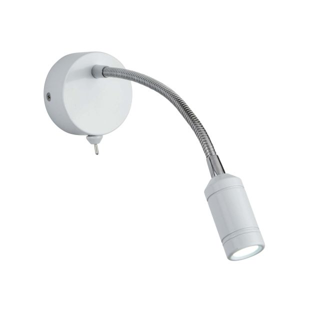 Searchlight LED Adjustable Wall Lights - Wandleuchte mit Schalter - 7 x 24 cm - 1W LED inkl. - weiß