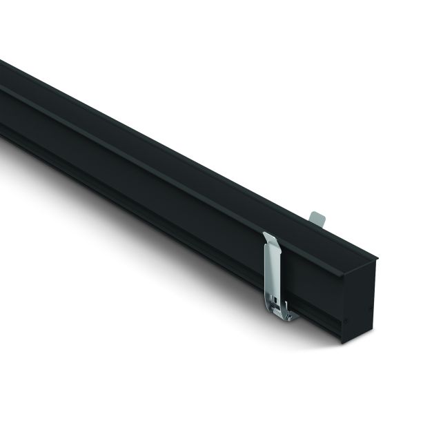 ONE Light Magnetschienensystem MAXI - Einbauprofil - 1 Meter - 7,5 x 5 cm - schwarz