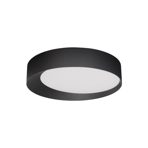 Nova Luce Oby - deckenleuchte - Ø 60 x 12 cm - 60W dimmbare LED inkl. - sand schwarz