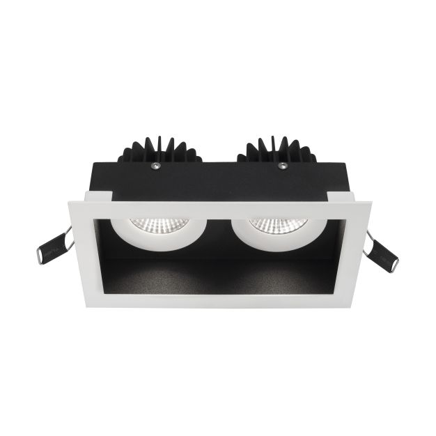 Nova Luce Olbia - Einbaustrahler - 160 x 90 mm, 150 x 77 mm Einbaumaß - IP44 - weiß und schwarz