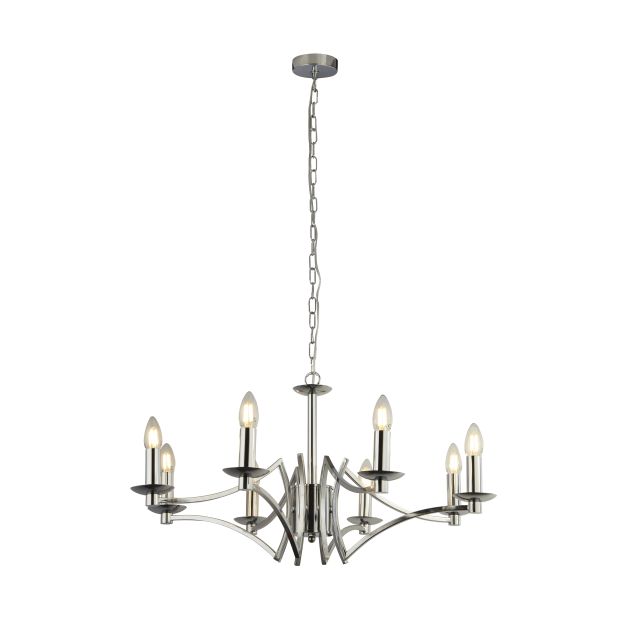 Searchlight Ascot - Kronleuchter - Ø 72 x 150 cm - Chrom