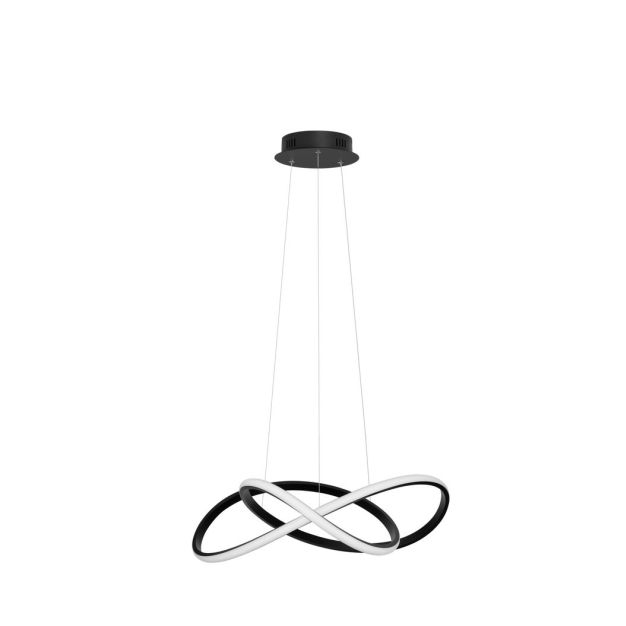 Nova Luce Amara - hängeleuchte - 56 x 120 cm - 28W LED inkl. - sand schwarz