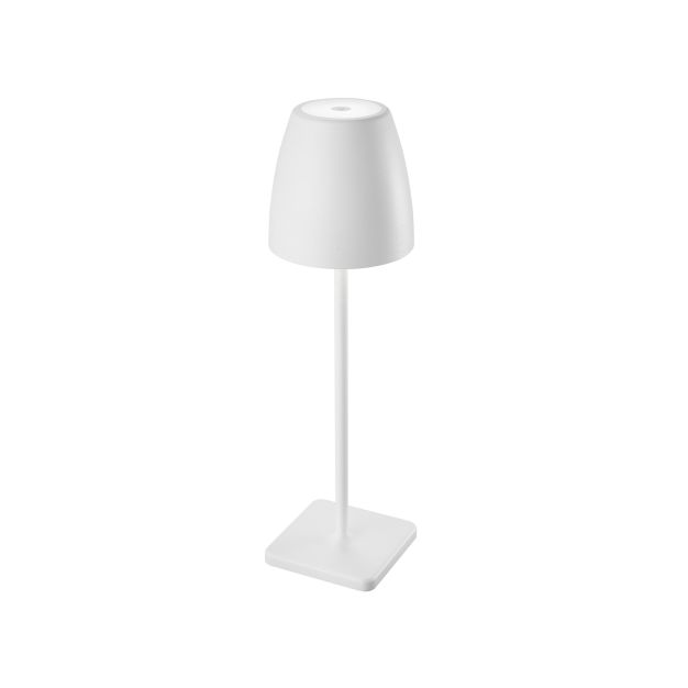 Nova Luce Colt - Batteriebetriebene Tischleuchte für den Außenbereich - Ø 11 x 38 cm - 1W dimmbare LED inkl. - IP44 - sandweiß